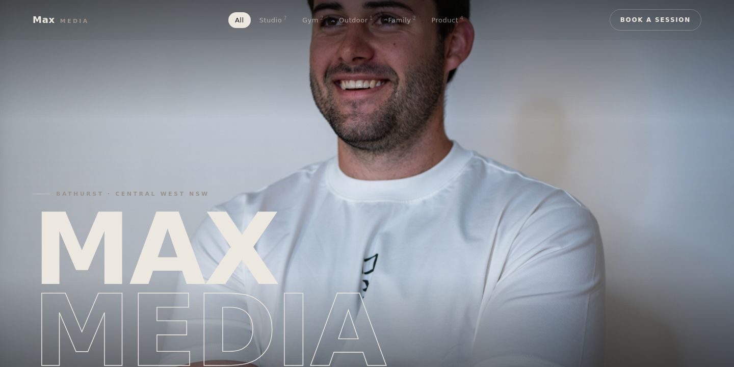 Screenshot of the Krause Photography homepage
